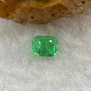 Natural Colombia Green Emerald (Beryl) Cut-Cornered Rectangular step cut 0.53ct 5.1 by 4.5 by 3.7mm - Huangs Jadeite and Jewelry Pte Ltd