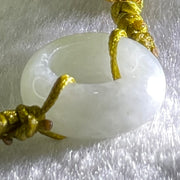Type A Faint Lavender Jadeite Ping An Kou String Bracelet 3.09g 15.2 by 6.3mm - Huangs Jadeite and Jewelry Pte Ltd