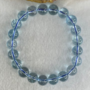 Good Grade Natural Blue Topaz Beads Bracelet 29.22g 15.5cm 9.3mm 21 Beads - Huangs Jadeite and Jewelry Pte Ltd