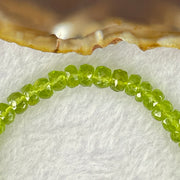 Natural Faceted Peridot Beads Bracelet 天然绿橄榄石手链 12.36g 15.5cm 5.9mm 51 Beads - Huangs Jadeite and Jewelry Pte Ltd