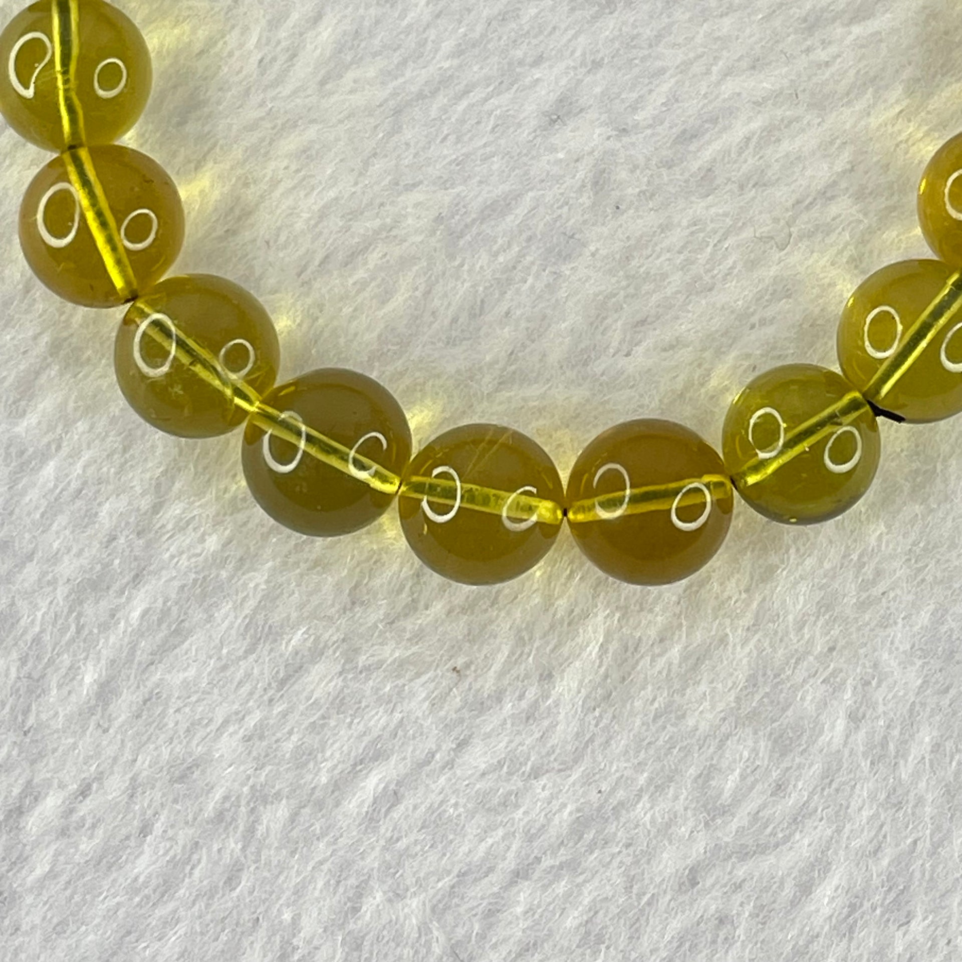 Natural Purple Honey Amber Beads Bracelet 天然紫蜜琥珀手链 5.99g 15cm 7.7mm 23 Beads - Huangs Jadeite and Jewelry Pte Ltd