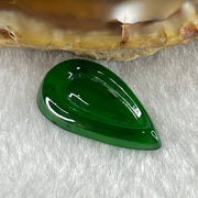 Type A Natural Semi Icy Bright Green Jadeite Tear Drop Shape Stone for Setting 1.25g 21.4 by 12.5 by 2.8mm - Huangs Jadeite and Jewelry Pte Ltd