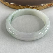Type A Light Blueish Green with Dark Blueish Green Piao Hua Jadeite Bangle 48.93g Inner Diameter 56.5mm 12.9 by 7.3mm (Internal Line) - Huangs Jadeite and Jewelry Pte Ltd
