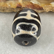 Natural Powerful Tibetan Old Oily Agate Double Nectar Vessel Dzi Bead Heavenly Master (Tian Zhu) 花蜜容器眼天珠 4.71g 17.4 by 13.3mm - Huangs Jadeite and Jewelry Pte Ltd