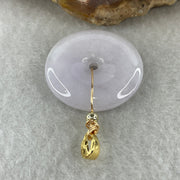 Natural Type A Lavender Jadeite Ping An Kou Pendant | 24.5mm Regal Purple Translucent Jade Peace Disc Talisman (6.95g | 24.5 x 5.3mm) - Huangs Jadeite and Jewelry Pte Ltd