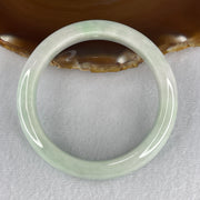 Certified Natural Type A Light Green with  Faint Lavender Patches Jadeite Bangle 62.580g Internal Diameter 58.5mm 12.5 by 9.2mm (Very Slight Internal Lines) - Huangs Jadeite and Jewelry Pte Ltd