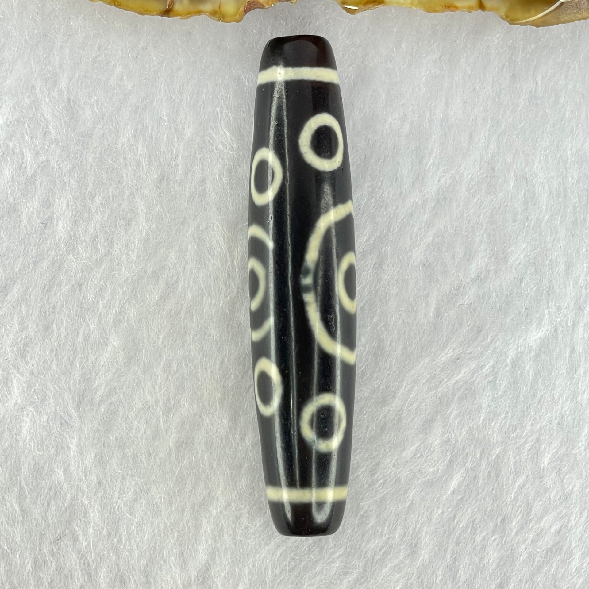 Natural Powerful Tibetan Old Oily Agate 13 Eyes Dzi Bead Heavenly Master (Tian Zhu) 十三眼天诛 14.03g 58.2 by 12.5mm - Huangs Jadeite and Jewelry Pte Ltd