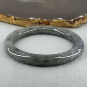 Type A Grey Piao Hua Jadeite Bangle Internal Diameter 57.8mm 52.77g 10.0 by 9.9mm (Very slight Internal Line) - Huangs Jadeite and Jewelry Pte Ltd