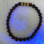 Natural Blood Red Amber Beads Bracelet 5.48g 15.5cm 6.5mm 28 Beads - Huangs Jadeite and Jewelry Pte Ltd
