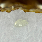 Type A Icy Faint Green Jadeite Rabbit Charm 0.55g 12.1 by 3.4 by 7.8mm - Huangs Jadeite and Jewelry Pte Ltd
