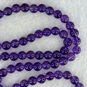 Good Grade Natural Amethyst Necklace 40.44g 52cm 7.3mm 79 Beads - Huangs Jadeite and Jewelry Pte Ltd