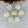 Natural Milky Quartz 7 Sphere Ball Set 115.69g 80.0 by 30.9mm Diameter 20.1mm x 7pcs - Huangs Jadeite and Jewelry Pte Ltd