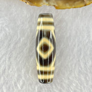Natural Powerful Tibetan Old Oily Agate 2-Eye Vajra Dzi Bead Heavenly Master (Tian Zhu) 二眼天珠 7.43g 38.5 by 11.3mm - Huangs Jadeite and Jewelry Pte Ltd