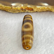 Natural Powerful Tibetan Old Oily Agate Sky Door Serenity 1 Eye Dzi Bead Heavenly Master (Tian Zhu) 一眼天诛 8.19g 39.0 by 11.7mm - Huangs Jadeite and Jewelry Pte Ltd