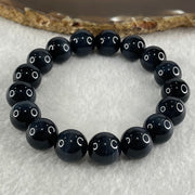 Natural Blue Tiger Eye Quartz Beads Bracelet 40.41g 17.5cm 12.0mm 17 Beads - Huangs Jadeite and Jewelry Pte Ltd