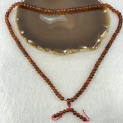 Natural Blood Red Amber Beads Necklace 天然血珀项链 16.14g 58cm 6.1mm 108 Beads - Huangs Jadeite and Jewelry Pte Ltd