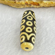 Natural Powerful Tibetan Old Oily Agate 21 Eyes Dzi Bead Heavenly Master (Tian Zhu) 二一眼天诛 9.81g 3.82 by 12.9mm - Huangs Jadeite and Jewelry Pte Ltd