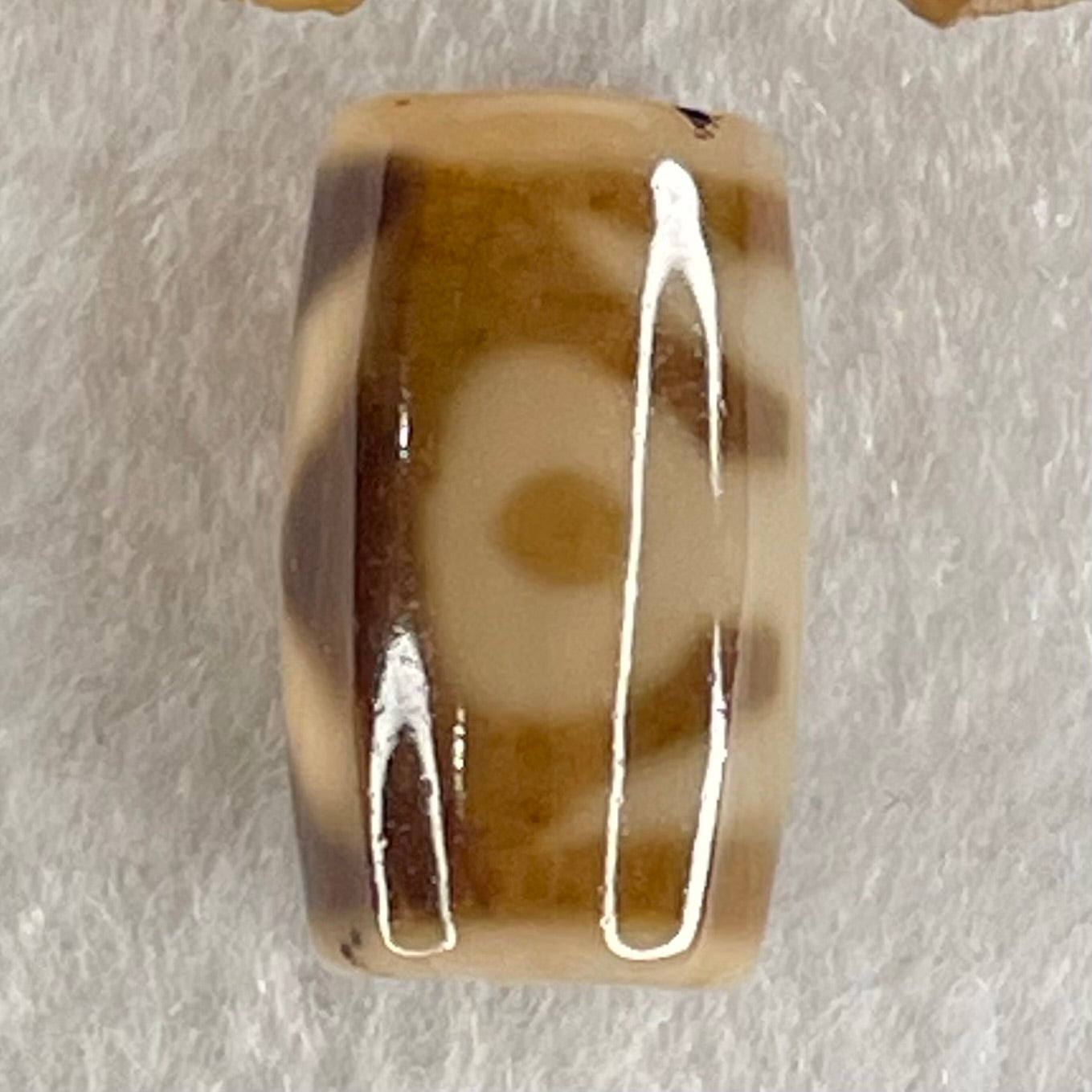 Natural Powerful Tibetan Old Oily Agate Patina Guiren Tairen Human Dzi Bead Totem Amulet Heavenly Master (Tian Zhu) 贵人天诛 4.85g 19.7 by 11.8mm - Huangs Jadeite and Jewelry Pte Ltd