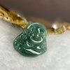 Type A Semi Icy Blueish Green Jadeite Milo Buddha Pendant 3.32g 22.2 by 22.2 by 3.7mm - Huangs Jadeite and Jewelry Pte Ltd