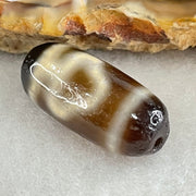 Natural Powerful Tibetan Old Oily Agate Double Bodhi Tree Bead Heavenly Master (Tian Zhu) 2.79g 20.0 by 9.4mm - Huangs Jadeite and Jewelry Pte Ltd