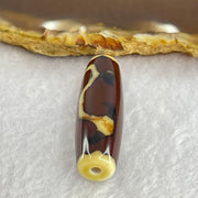 Natural Powerful Tibetan Old Oily Agate Ruyi Dzi Bead Heavenly Master (Tian Zhu) 如意天珠 8.47g 37.7 by 12.0mm - Huangs Jadeite and Jewelry Pte Ltd