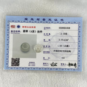 Type A Semi Icy Light Lavender With Wuji Grey Jadeite Ping An Kou Charm/Pendant 2.19g 13.6 by 5.7mm - Huangs Jadeite and Jewelry Pte Ltd