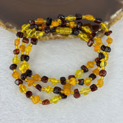 Natural Amber Necklace 天然琥珀项链蜜蜡出牙链琥珀原石多宝 11.43g 62cm 6.6mm - Huangs Jadeite and Jewelry Pte Ltd