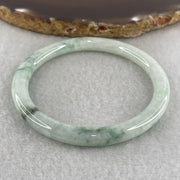 Natural Type A Light Green and Green Piao Hua Jadeite Full Round Ding Dang Bangle 22.98g Inner Diameter 54.0mm 6.5 by 7.0mm (Slight Internal Line) - Huangs Jadeite and Jewelry Pte Ltd