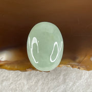 Natural Type A Semi Icy Green Jadeite Oval Shape Cabochon Stone for Setting 3.34g 17.7 by 13.0 by 7.4mm - Huangs Jadeite and Jewelry Pte Ltd