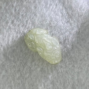 Type A Jelly Faint Green Jadeite Pixiu Charm 3.32g 19.7 by 11.8 by 7.2mm - Huangs Jadeite and Jewelry Pte Ltd