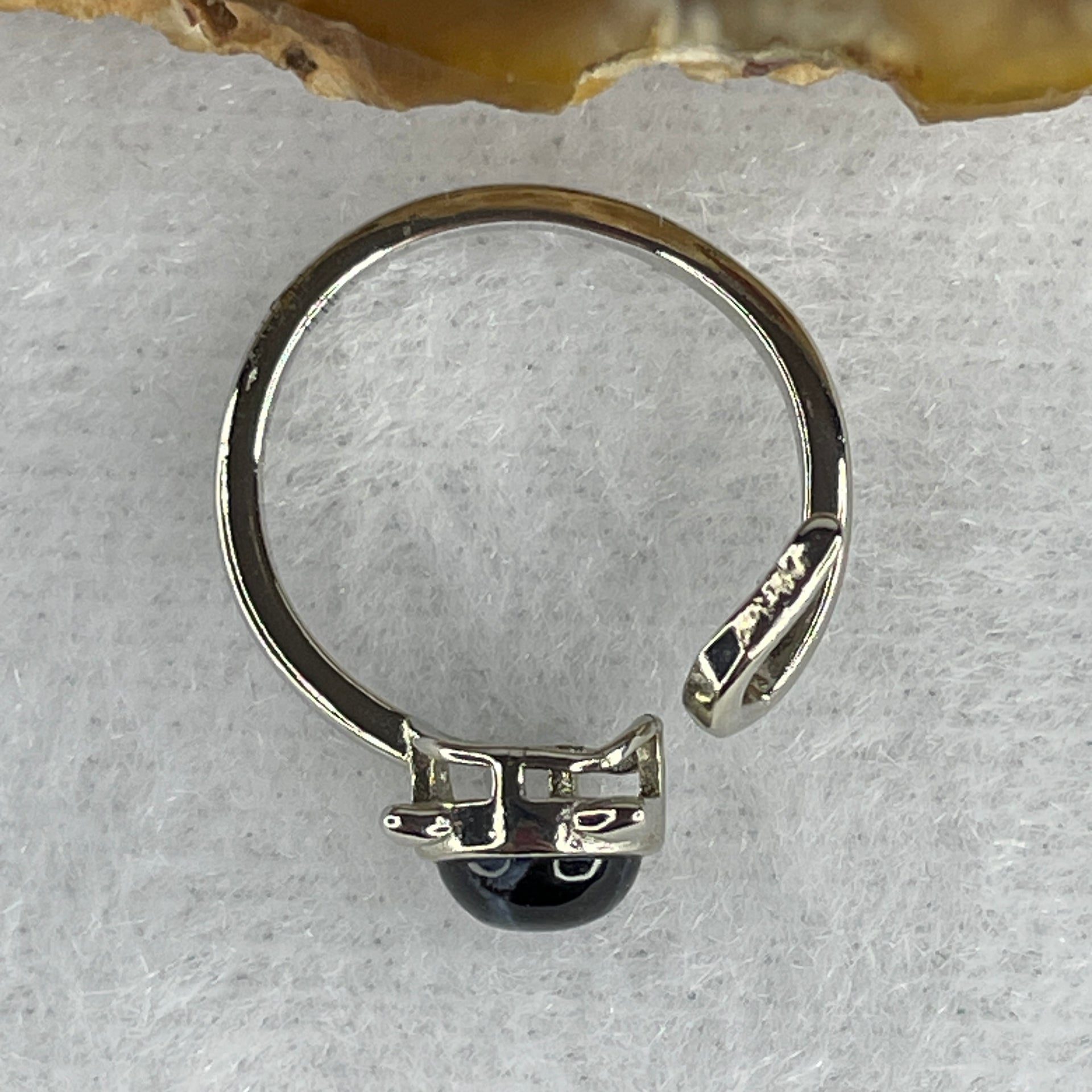 Very Good Grade Natural Blue Pietersite in S925 Sliver 1.59g 6.2 by 3.2mm US 4.5 HK 9.5 - Huangs Jadeite and Jewelry Pte Ltd