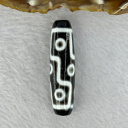 Natural Powerful Tibetan Old Oily Agate 9 Eyes Dzi Bead Heavenly Master (Tian Zhu) 九眼天诛 13.45g 48.4 by 12.7mm - Huangs Jadeite and Jewelry Pte Ltd
