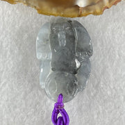 Type A Highly Translucent Wuji Grey Black Jadeite Beads Male Pixiu Charm 15.60g 15.60g 32.2 by 20.8 by 12.3mm - Huangs Jadeite and Jewelry Pte Ltd