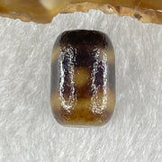 Natural Powerful Tibetan Old Oily Agate 3 Eyes Dzi Bead Heavenly Master (Tian Zhu) 三眼天诛 1.66g 12.9 by 8.8mm - Huangs Jadeite and Jewelry Pte Ltd