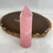 Natural Rose Quartz Tower Display 91.54g 90.0 by 27.0 by 23.1mm - Huangs Jadeite and Jewelry Pte Ltd