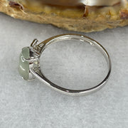 Type A Glassy Type Jade Jadeite Hulu Ring with 18k White Gold 1.60g 8.5 by 6.3 by 1.8mm US6.5 HK14 - Huangs Jadeite and Jewelry Pte Ltd