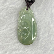 Type A Icy Light Blueish Green Jadeite Ruyi Pendent 3.99g 25.9 by 13.8 by 3.9mm - Huangs Jadeite and Jewelry Pte Ltd