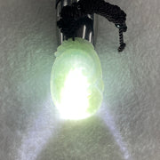 Natural Type A Light Green Jadeite Dragon Head on Ruyi Pendant 12.10g 47.0 by 31.2 by 3.6mm - Huangs Jadeite and Jewelry Pte Ltd
