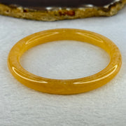 Transparent Orangey Yellow Quartzite Jade Bangle 天山玉手镯 Internal Diameter 59.4mm 29.90g 8.6 by 8.2mm - Huangs Jadeite and Jewelry Pte Ltd