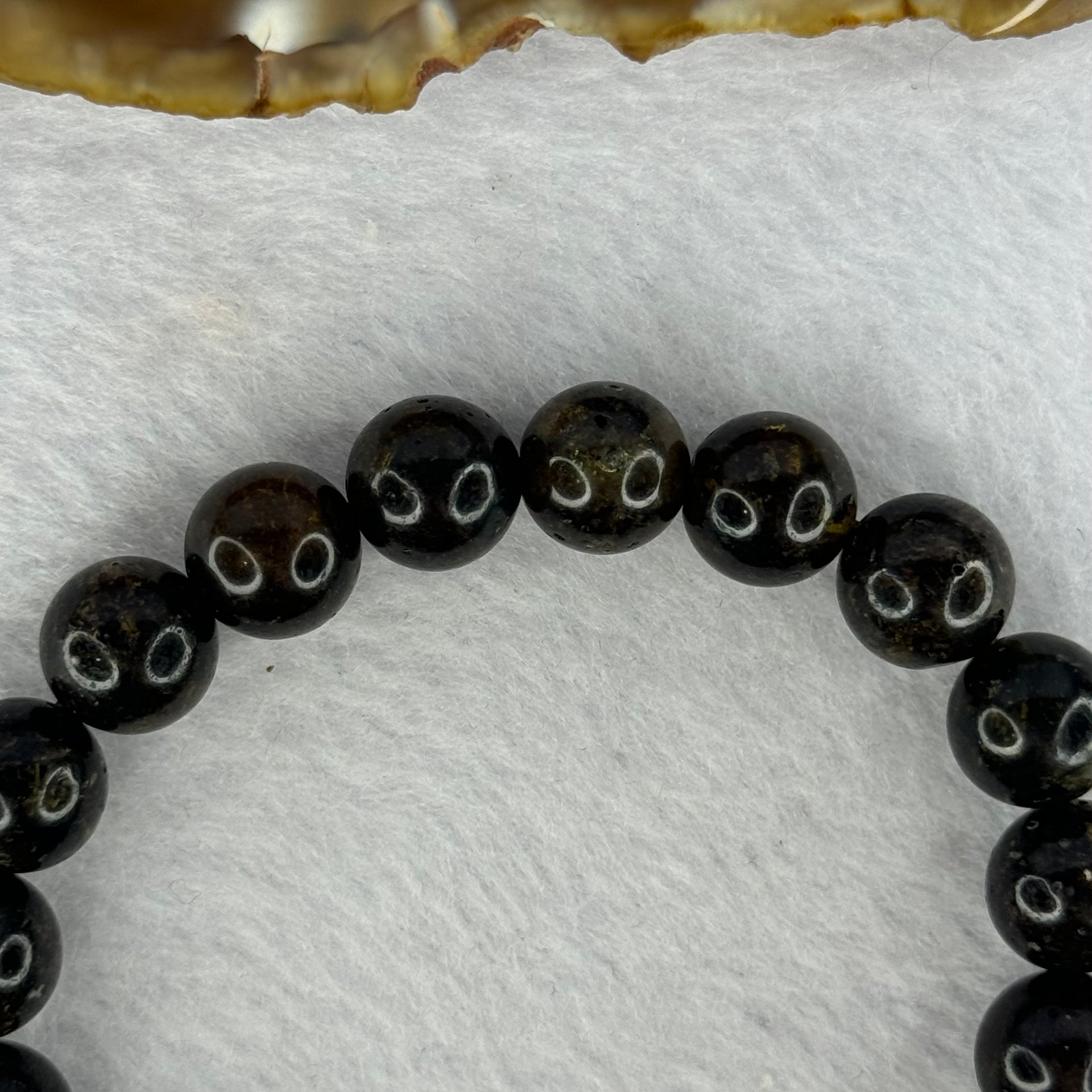 Natural Medicine Amber Beads Bracelet 天然药珀手链 10.38g 16cm 10.1mm 19 Beads - Huangs Jadeite and Jewelry Pte Ltd