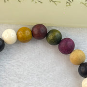 Natural Muti Color Treasures Beads with Wooden Lulutong Charm Bracelet 6.32g 15.5cm 8.4mm 21 Beads - Huangs Jadeite and Jewelry Pte Ltd