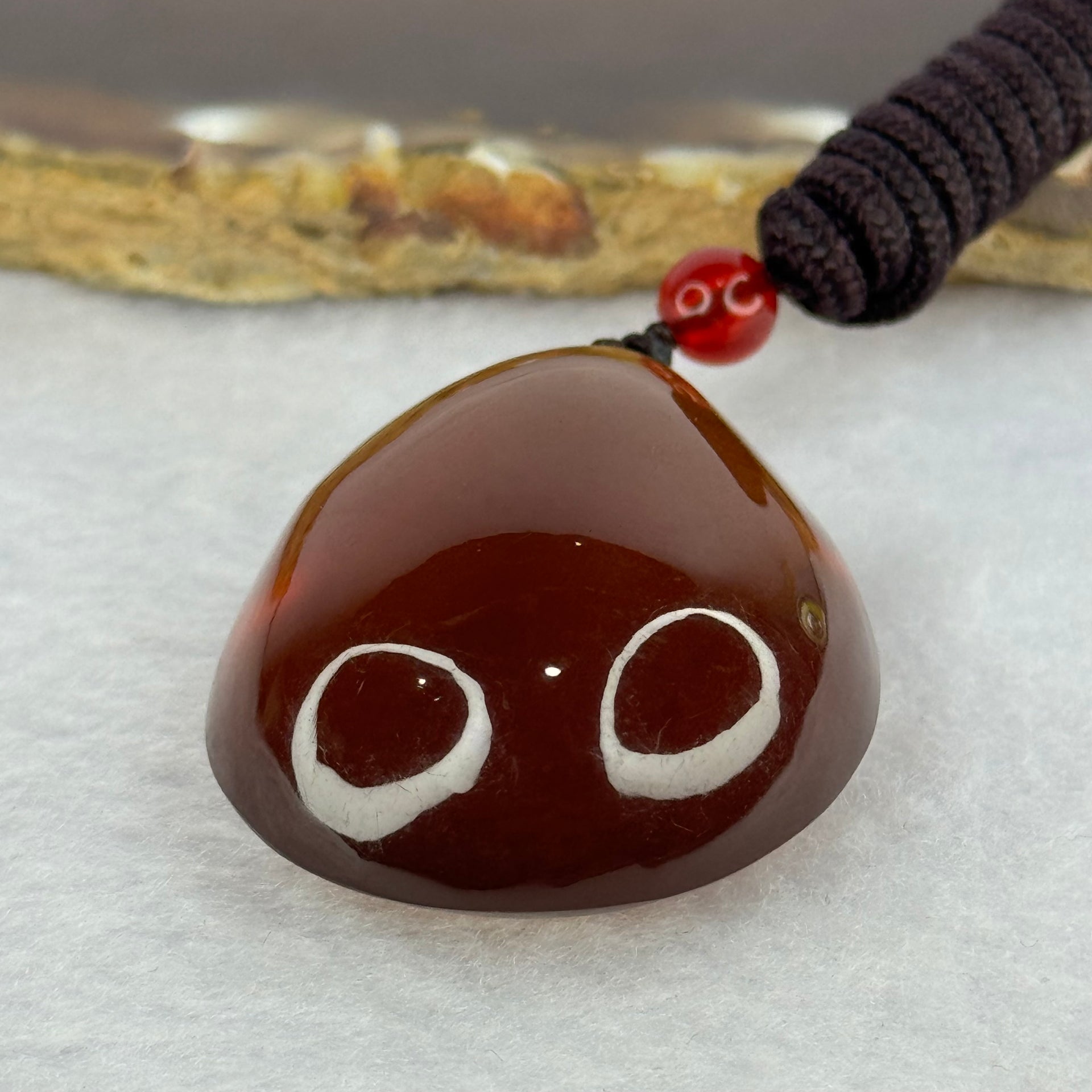 Natural Amber Large Tear Drop Shape Pendent 12.99g 42.5 by 30.8 by 18.0mm - Huangs Jadeite and Jewelry Pte Ltd