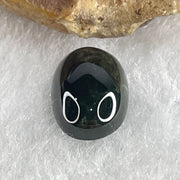 Type A Translucent Black Omphacite Jadeite Oval Cabouchon Stone For Setting 0.85g 12.3 by 8.3 by 4.1mm - Huangs Jadeite and Jewelry Pte Ltd