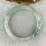 Natural Type A Jelly Faint Green with Blueish Green Piao Hua Flora Jadeite Bangle 44.39g Inner Diameter 55.2mm 11.2 by 8.3mm (Internal Lines) - Huangs Jadeite and Jewelry Pte Ltd