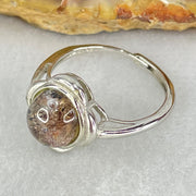 Above Average Grade Natural Super 7 Quartz in S925 Sliver Ring (Adjustable Size) 2.38g 9.0 by 8.0 by 5.0mm - Huangs Jadeite and Jewelry Pte Ltd