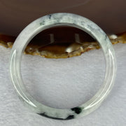 Type A Green Lavender with Dark Green Patches 50.67g Internal Diameter 57.5mm 12.6 by 8.2mm (Internal Lines) - Huangs Jadeite and Jewelry Pte Ltd