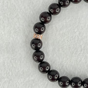 Natural Rosewood Beads Bracelet 8.03g 15.5cm 8.2mm 22 Beads - Huangs Jadeite and Jewelry Pte Ltd