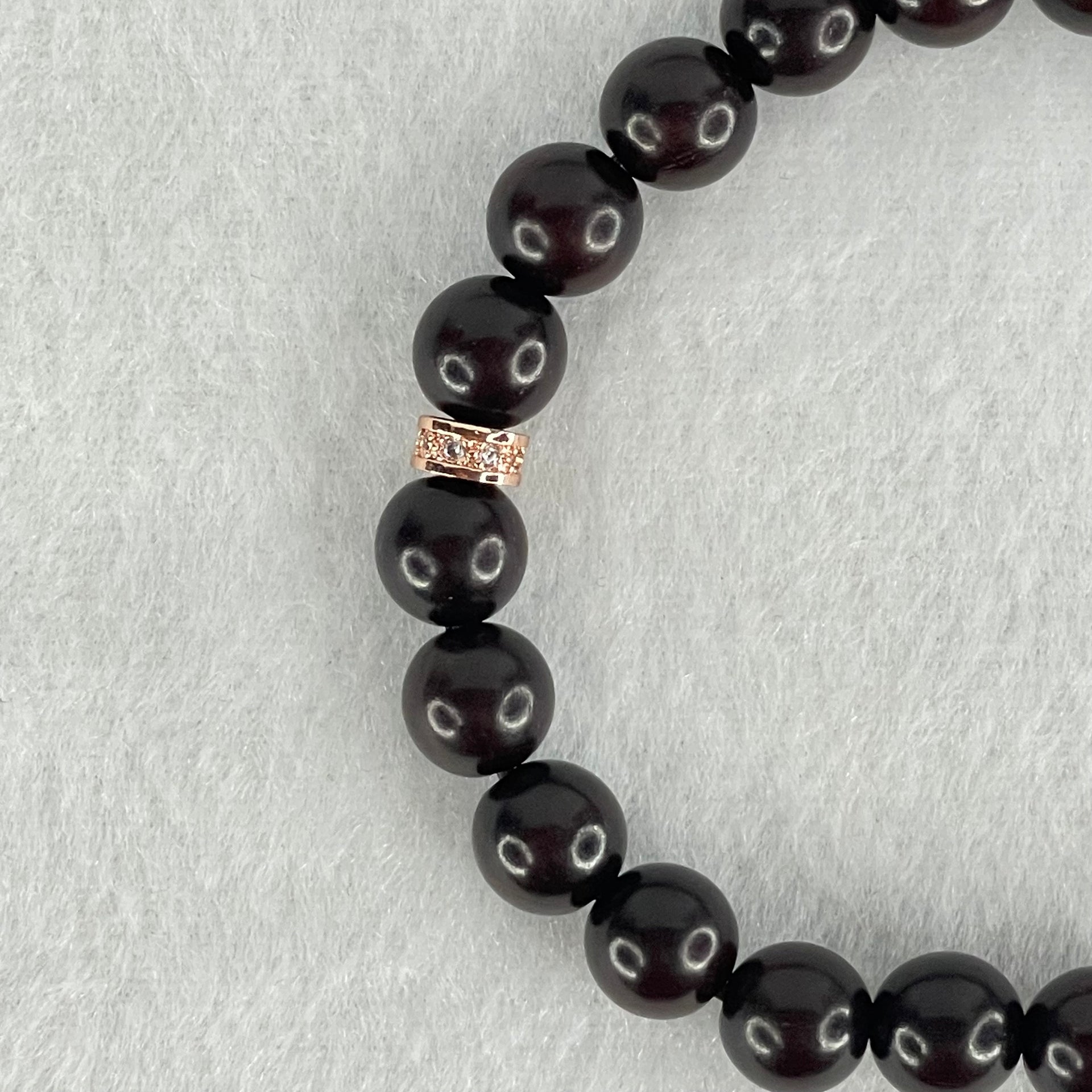 Natural Rosewood Beads Bracelet 8.03g 15.5cm 8.2mm 22 Beads - Huangs Jadeite and Jewelry Pte Ltd