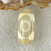 Natural Powerful Tibetan Old Oily Agate 3 Eyes Dzi Bead Heavenly Master (Tian Zhu) 三眼天诛 2.92g 20.1 by 10.1mm - Huangs Jadeite and Jewelry Pte Ltd