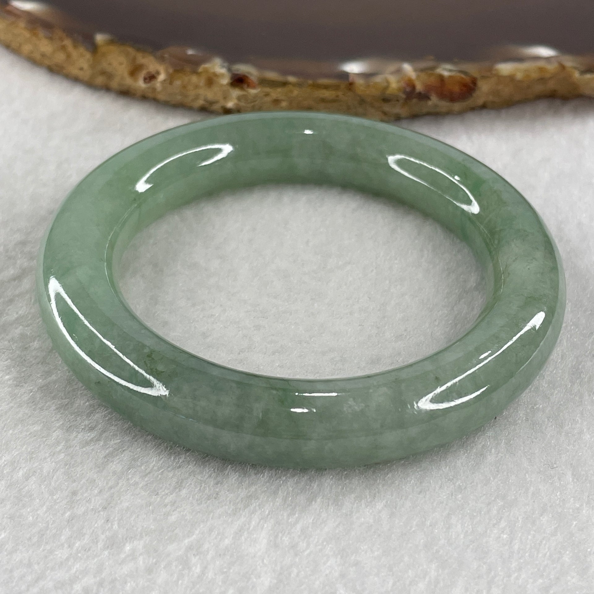 Certified Type A Full Green Jadeite Bangle Internal Diameter 50.2mm 57.85g 11.0 by 10.8mm (Very Slight External Lines) - Huangs Jadeite and Jewelry Pte Ltd